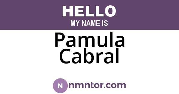 Pamula Cabral