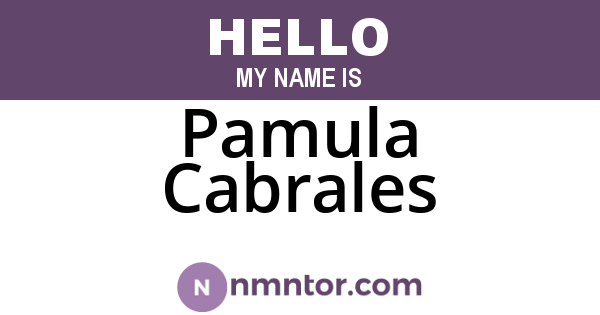 Pamula Cabrales