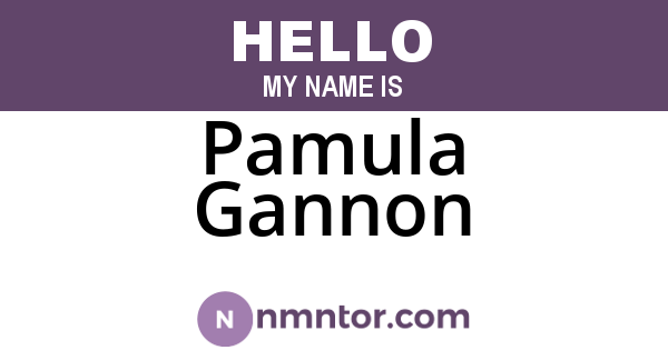 Pamula Gannon