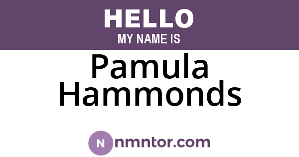 Pamula Hammonds