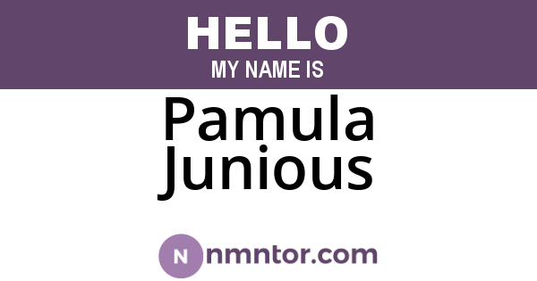 Pamula Junious