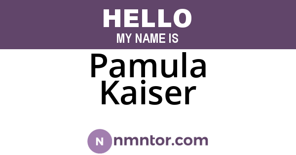 Pamula Kaiser