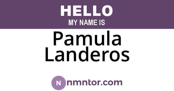 Pamula Landeros