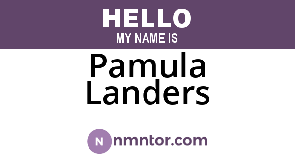 Pamula Landers