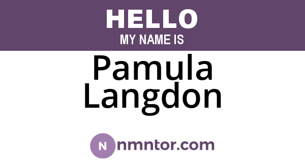 Pamula Langdon
