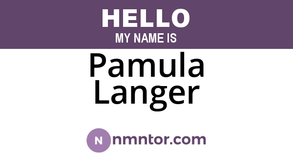 Pamula Langer