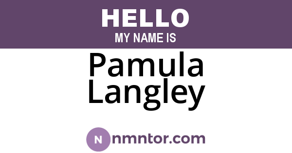 Pamula Langley