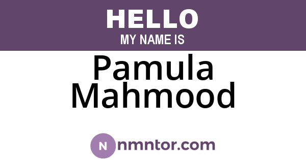 Pamula Mahmood