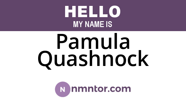 Pamula Quashnock