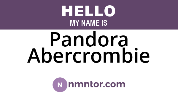 Pandora Abercrombie