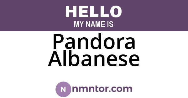 Pandora Albanese