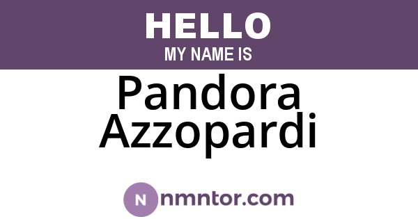 Pandora Azzopardi