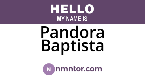 Pandora Baptista