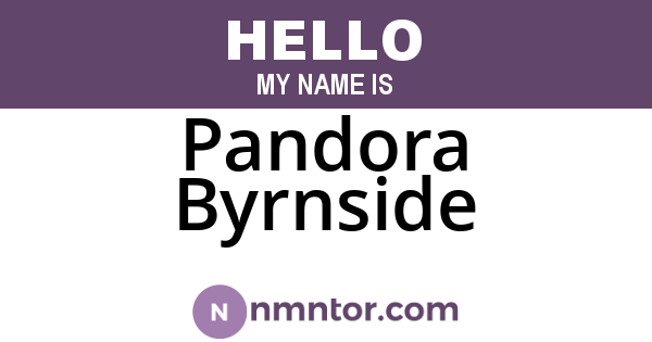 Pandora Byrnside