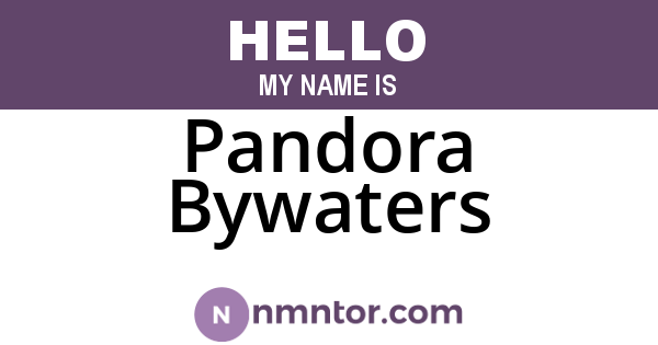 Pandora Bywaters