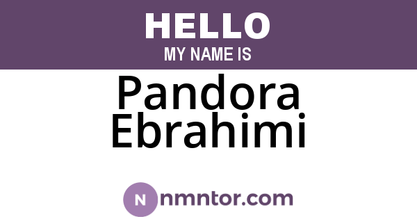 Pandora Ebrahimi