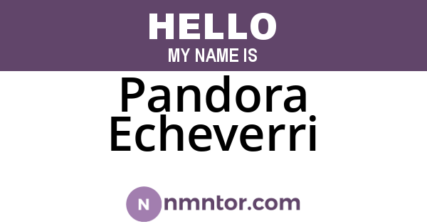 Pandora Echeverri