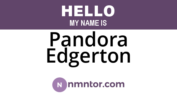 Pandora Edgerton