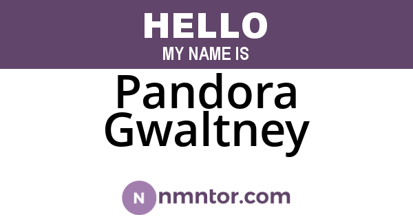 Pandora Gwaltney