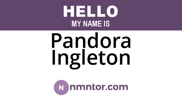 Pandora Ingleton