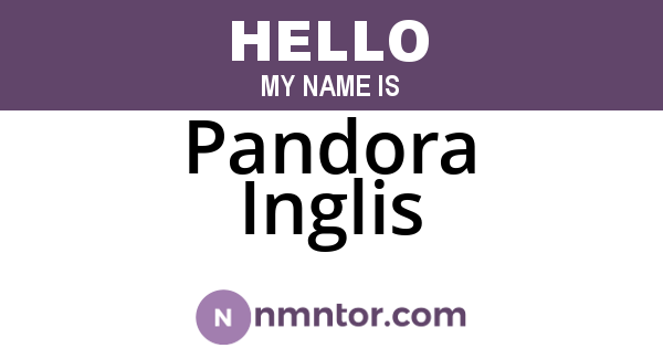Pandora Inglis