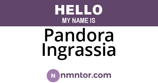 Pandora Ingrassia