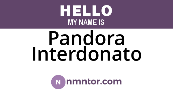 Pandora Interdonato