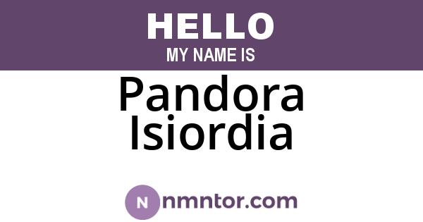 Pandora Isiordia
