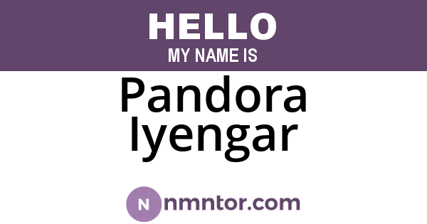 Pandora Iyengar