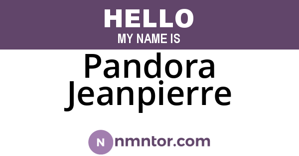 Pandora Jeanpierre