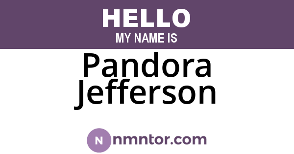 Pandora Jefferson