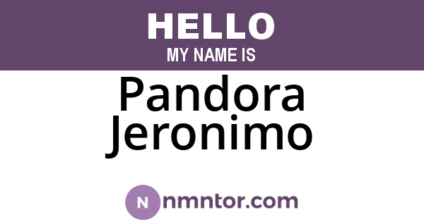 Pandora Jeronimo