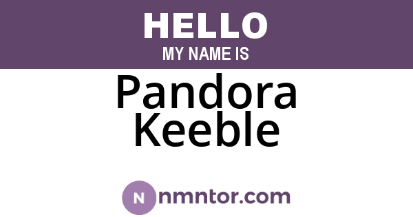 Pandora Keeble
