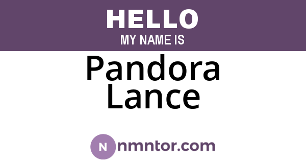 Pandora Lance