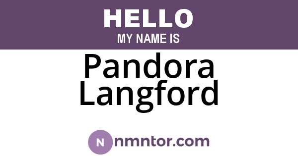 Pandora Langford