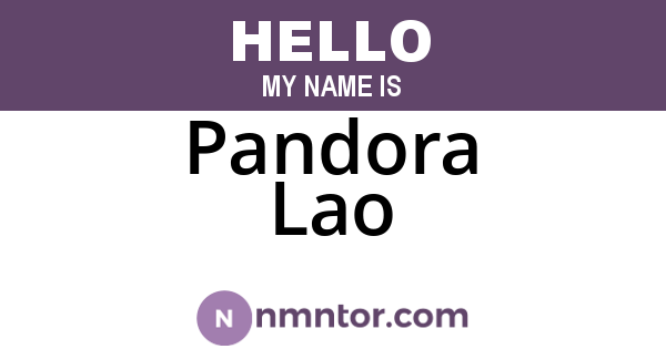 Pandora Lao
