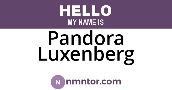 Pandora Luxenberg