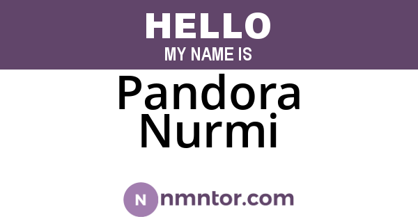 Pandora Nurmi