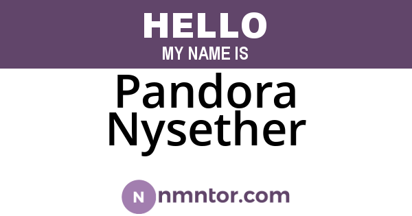 Pandora Nysether