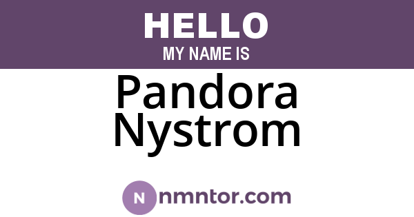 Pandora Nystrom