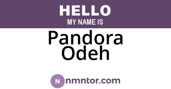 Pandora Odeh