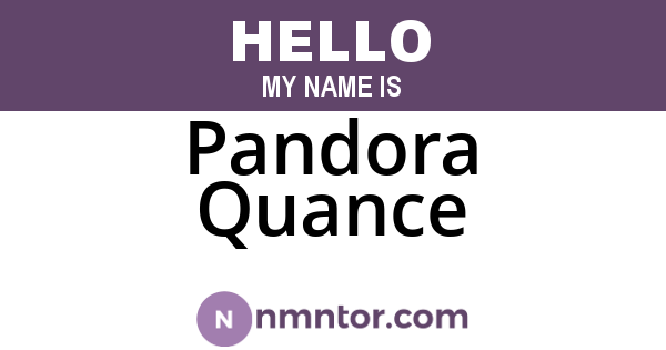 Pandora Quance