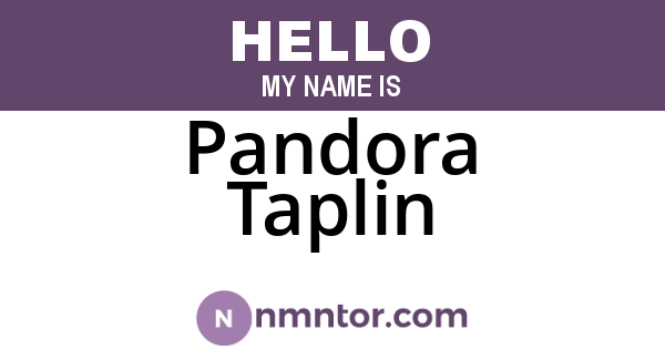 Pandora Taplin