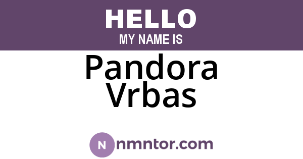 Pandora Vrbas