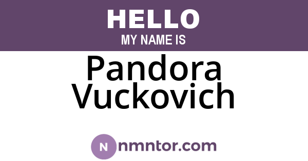 Pandora Vuckovich