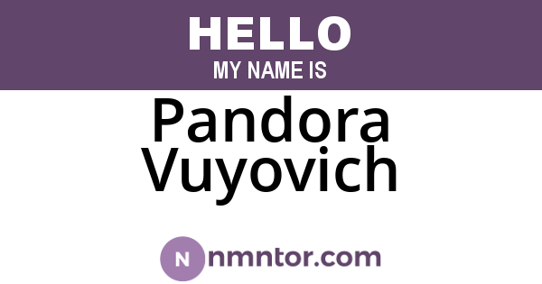 Pandora Vuyovich