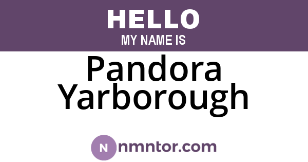 Pandora Yarborough