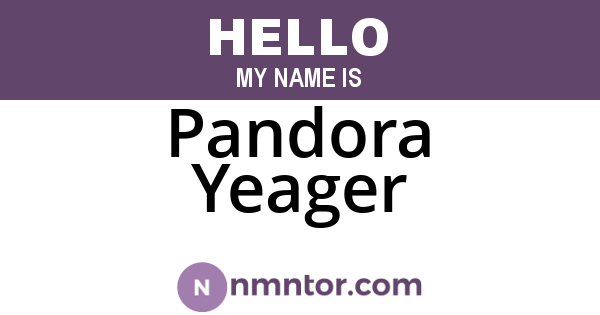 Pandora Yeager