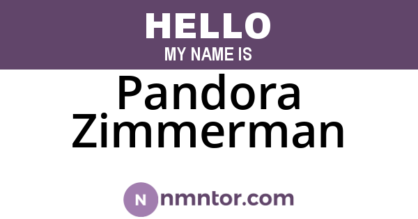 Pandora Zimmerman