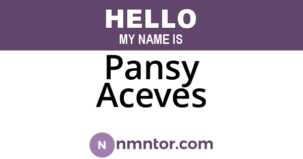 Pansy Aceves